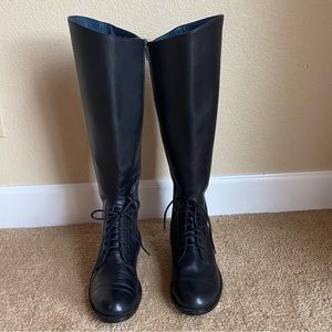 Juicy Coture Leather Riding Boots Black